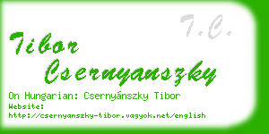 tibor csernyanszky business card