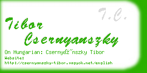 tibor csernyanszky business card